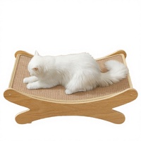 Grande griffoir moderne en coton écologique pour chat avec lit intégré, résistant aux griffures, fauteuil lounge sans perte de fibres, toutes saisons