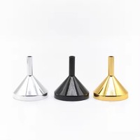 Vente en gros de mini-petits entonnoirs en acier inoxydable noir argent doré en alliage d'aluminium accessoires de gadgets de cuisine