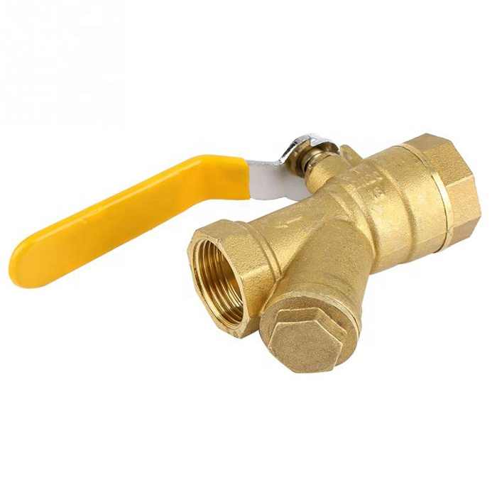 Brass Y-Type water Strainer Filter Ball Valve DN25 BSP Equal Female Thread