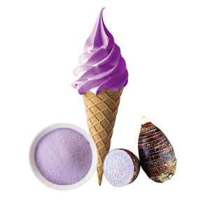 Poudre de crème glacée au sucre saveur taro lisse en sachet pour bubble tea, boissons froides et desserts glacés tropicaux fruités - Product Image 2