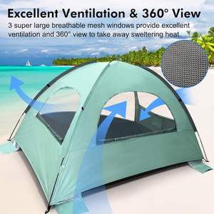Abri solaire portable anti-UV pour la plage, fabriqué en Indonésie, pour 3/4/6/8 personnes - Product Image 2