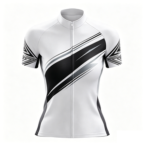 Maillots de cyclisme pour femmes, imprimés, respirants, séchage rapide, extensibles dans quatre directions, en spandex/polyester, pour l'été, pour le vélo de route - Product Image 2