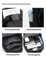 Sac à dos unisexe Oxford Street Fashion pour étudiants et navetteurs, léger, grande capacité 36-55L, étanche avec port USB