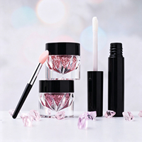 Vente en gros de colle à lèvres à paillettes imperméable 24h avec logo personnalisé, maquillage de scène, poudre à paillettes pour les lèvres, crème pour les yeux, le visage et le corps