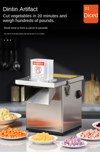 Déchiqueteuse Électrique Commerciale Haute Efficacité en Acier Inoxydable pour Légumes, Pommes de Terre, Citrons, Racines et Fruits – Idéale pour la Restauration Rapide - Product Image 3