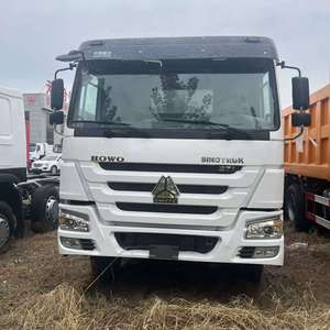 Camion benne HOWO 8x4 d'occasion pour le marché du Moyen-Orient, blanc, rouge, vert, bleu, avec grande caisse de chargement, Euro III Diesel, 351-450 CV, 31-40T - Product Image 6