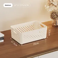 Panier de rangement en plastique NFS à trous plats pour collations - Design moderne et simple pour la cuisine, le dortoir ou le bureau