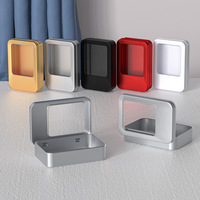 Petite boîte vide artisanale portable en métal personnalisée mini boîte à charnière en étain avec badge de câble USB recyclable pour bougie et autocollants