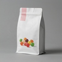 Pochette Ziplock pour aliments pour animaux de compagnie à impression personnalisée, sac de pochette à fond plat à 8 joints latéraux, gousset inférieur, sac d'emballage pour aliments pour animaux de compagnie