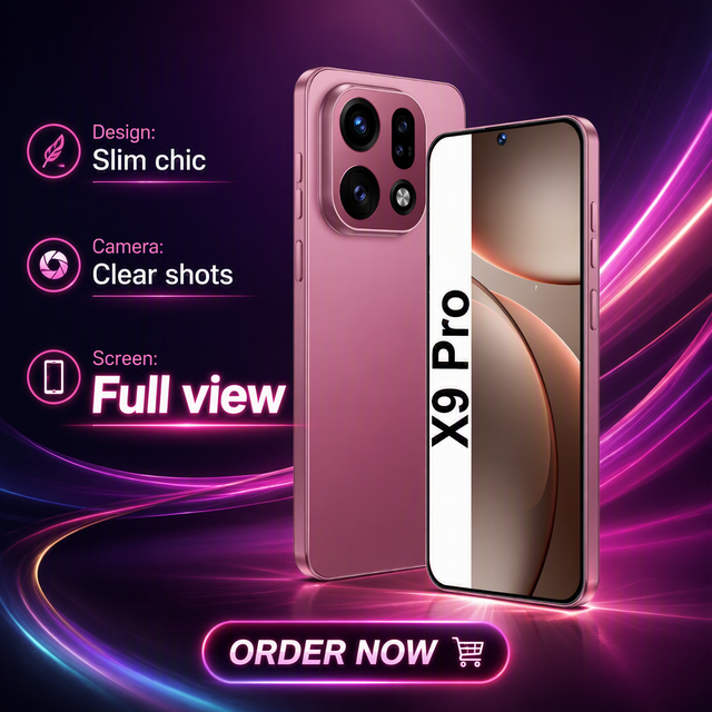 For Business Wholesale Unlocked Dual SIM Cell Phone X9 Pro 7.3" HD Display Deca Core 16GB RAM 1TB Storage 5G Smartphone