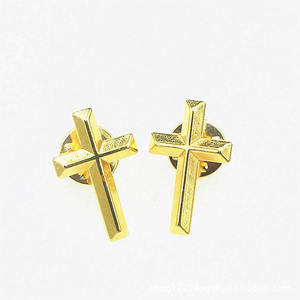Gold Printing Metal Crafts <strong>Cross</strong> Lapel <strong>Pins</strong> Brooch - Product Image 2