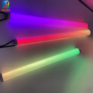 remote control Falling Star bar Light coloured led pixel tube neon t8 360 degree dmx artnet rgb bars 3D led tube matrix light