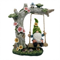 Sculpture de gnome en résine personnalisée faite à la main, 10 cm, thème forêt antique, pour intérieur/extérieur, décoration de jardin féerique, souvenir pour la maison
