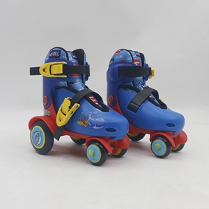 Patins à <span class=keywords><strong>glace</strong></span> bleus réglables avec roues lumineuses <span class=keywords><strong>pour</strong></span> débutants, dimensions réglables, patins <span class=keywords><strong>pour</strong></span> enfants, tout-petits, garçons, filles - Product Image 3