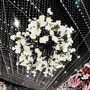 Fiori di <span class=keywords><strong>Glicine</strong></span> Artificiali Bianchi Personalizzati <span class=keywords><strong>per</strong></span> Decorazioni Nuziali da Soffitto, Fiori di <span class=keywords><strong>Glicine</strong></span> Pendenti <span class=keywords><strong>per</strong></span> Interni - Product Image 4