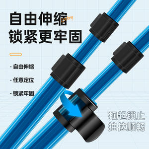 ตาข่ายดักปลาแบบสามเหลี่ยม พับได้ อลูมิเนียมอัลลอยด์ 1.8M 2.1M สีน้ำเงิน สีแดง คันเบ็ดตกปลาแบบพกพา ตาข่ายแข็งแรง น้ำหนักเบาพิเศษ - Product Image 2