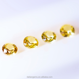 Zaffiro Giallo Naturale Taglio Diamante di Qualità 3A # Pukhraj per Anelli Personalizzati Taglio di Precisione 0.7mm-2.0mm Giallo Dorato Certificato - Product Image 2
