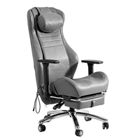 Fauteuil de massage ergonomique haut de gamme en cuir PU, pliable, pour le cou, le dos et les fesses, idéal pour le bureau