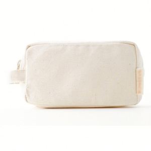 Sac de rangement pour maquillage en toile de coton avec fermeture éclair, personnalisable avec logo, pour femmes, lavable - Product Image 3