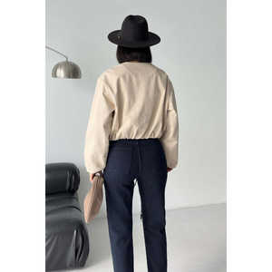 Chaqueta Bomber Elástica para Mujer, Abrigos Vaqueros Cómodos - Product Image 5