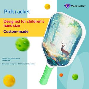 ไม้พิคเคิลบอลเด็กแบบกำหนดเองจากโรงงาน ผลิตภัณฑ์สำหรับกิจกรรมพ่อแม่ลูก ระดับเริ่มต้น ลายกวางในป่า พร้อมโลโก้พิมพ์  ทำจากใยแก้ว - Product Image 5