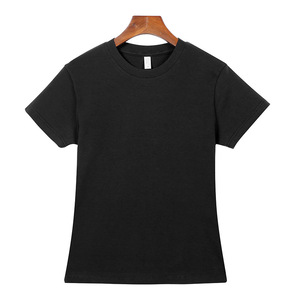 เสื้อยืดผ้าคอตตอนผสมสแปนเด็กซ์พิมพ์ลายปักโลโก้แบบกำหนดเอง หนา 300gsm สำหรับผู้หญิง - Product Image 4