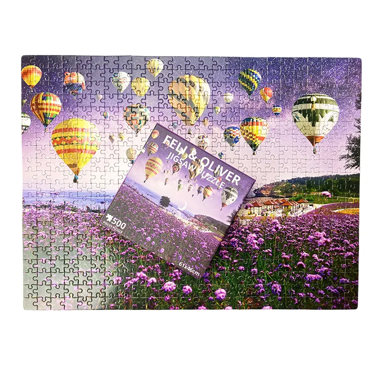 2021 New arrivals personalized sublimation hot air balloon custom jigsaw puzzle 500 pieces