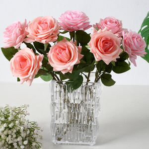 Rosas Artificiales de Látex de Alta Calidad al por Mayor, Rosas de Seda Sintética para Decoración de Bodas, Hogar y Fiestas - Product Image 4