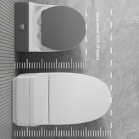 WC monobloc moderne en céramique de petite taille, silencieux, anti-obstruction, à large débit, pour maison, hôtel, appartement, villa