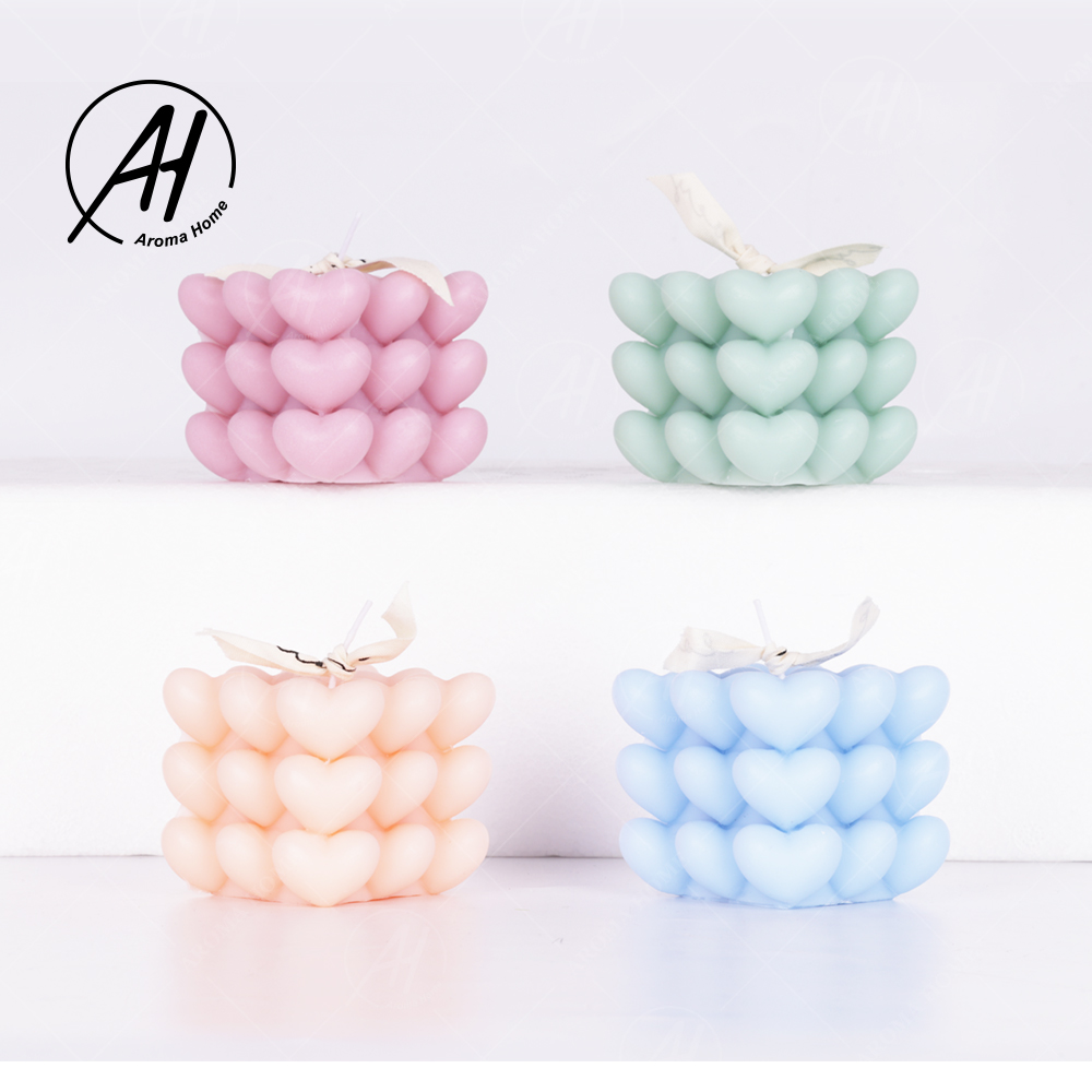 Özel Aşk Rubik Küpü İç Mekan Kokulu Mumlar El Yapımı Yaratıcı 1