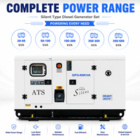 Groupe électrogène diesel super silencieux avec moteur Ricardo 40-50 kVA, capot insonorisé pour alimentation de secours commerciale et d'urgence