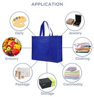 Huahao, logotipo impreso personalizado de alta calidad, promoción de comestibles, regalo no tejido, bolsas de compras reutilizables para supermercado