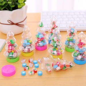 Weihnachts stift Radiergummis, Weihnachts baum Form Flasche Radiergummis Weihnachts feier Bevorzugung Geschenke für Studenten - Product Image 2