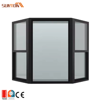 Conception de fenêtres en aluminium extérieures personnalisées, cadre en aluminium moderne de grande taille, fenêtres fixes en verre, baies et fenêtres en arc