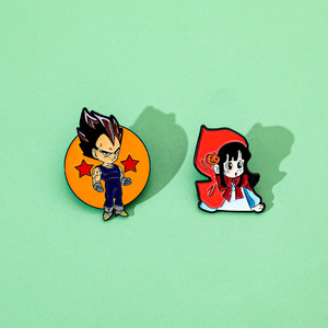 <span class=keywords><strong>8</strong></span> Designs Vente en gros Anime <span class=keywords><strong>DBZ</strong></span> Master Roshi Goku Pin col chemise pour hommes Cartoon Personnalisé Métal Émail Badge Pins pour les fans - Product Image 2