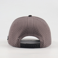 Gorra de Golf Unisex con Visera Curva, Corte Láser, Transpirable, Impermeable, Flotante, con Parche de PVC Personalizado con Logotipo, 100% Poliéster con Diseño de Puntos