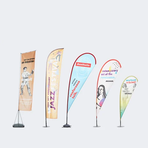 Bandiera a Piuma Personalizzata con Protezione UV, Tessuto Impermeabile, Base Stabile, Design Pieghevole per Eventi all'Aperto, <span class=keywords><strong>Marketing</strong></span> Aziendale e Promozione del Brand - Product Image 1