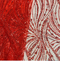 3D Designer DIY Textile Soirée Tulle Dentelle Paillettes Robe De Mariée Violet Lavande Couleur Dentelle Tissu pour Robe De Mariée