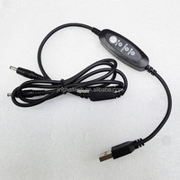 Kabel USB Satu Kabel Menghubungkan Dua Kipas 5V Kabel Saklar Tiga Tingkat Suhu Dapat Disesuaikan Kabel Kipas Pendingin