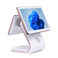 Terminal de point de vente tactile commercial tout-en-un, caisse enregistreuse Windows avec imprimante de reçus intégrée, pour la restauration et le commerce de détail