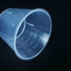 स्पष्ट पारदर्शी पैमाने बीकर के साथ 10ml 100ml दौर मुंह प्लास्टिक मापने कप - Product Image 3