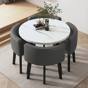 Ensembles de mobilier de restaurant modernes : 1 table et 4 chaises pour centres commerciaux, cafés, salons de thé, salons de beauté, lieux de loisirs, petites tables de réunion - Product Image 3