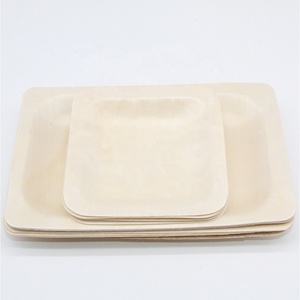 Vaisselle et articles de table jetables biodégradables en <span class=keywords><strong>bois</strong></span> durables avec gravure, assiette écologique pour la rentrée scolaire - Product Image 3