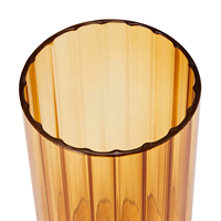Ensemble de 6 gobelets à eau en verre borosilicaté teinté ambré Hiball ondulé pour jus de fruits