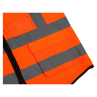 Gilet de sécurité haute visibilité avec fermeture éclair, bandes réfléchissantes durables, logo personnalisé imprimé, pour la logistique d'entrepôt
