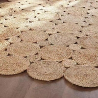 Handmade Irregular Shape Jute Carpet Rugs Natural Shaped Jute Area Rugs Carpets Floor Mats
