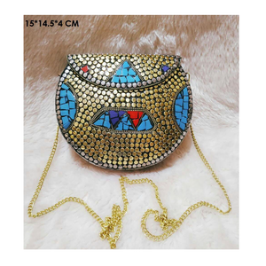 Bolsos de mano de noche de ojo malvado para mujer, bolso de mano de lujo para boda, bolso de mano con marco de Metal - Product Image 6