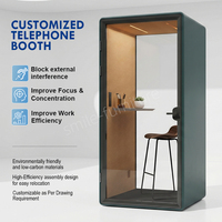 Cabine de bureau insonorisée modulaire portable en promotion – Mini-bureau individuel amovible facile à installer