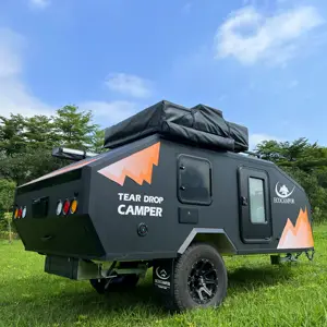 Ecocampor Best Selling <strong>Mini</strong> <strong>Camper</strong> <strong>Trailer</strong> for Outdoor Camping Independent Suspension with External Shower Box on Sale - Product Image 1