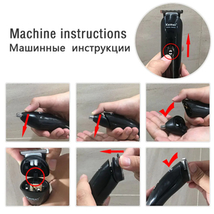 Pour <span class=keywords><strong>Kemei</strong></span> Km-<span class=keywords><strong>600</strong></span> cheveux électriques tout usage pour tondeuse rasoir 6-en-1 tondeuse-nez avec Source d'alimentation USB pour hôtels - Product Image 4